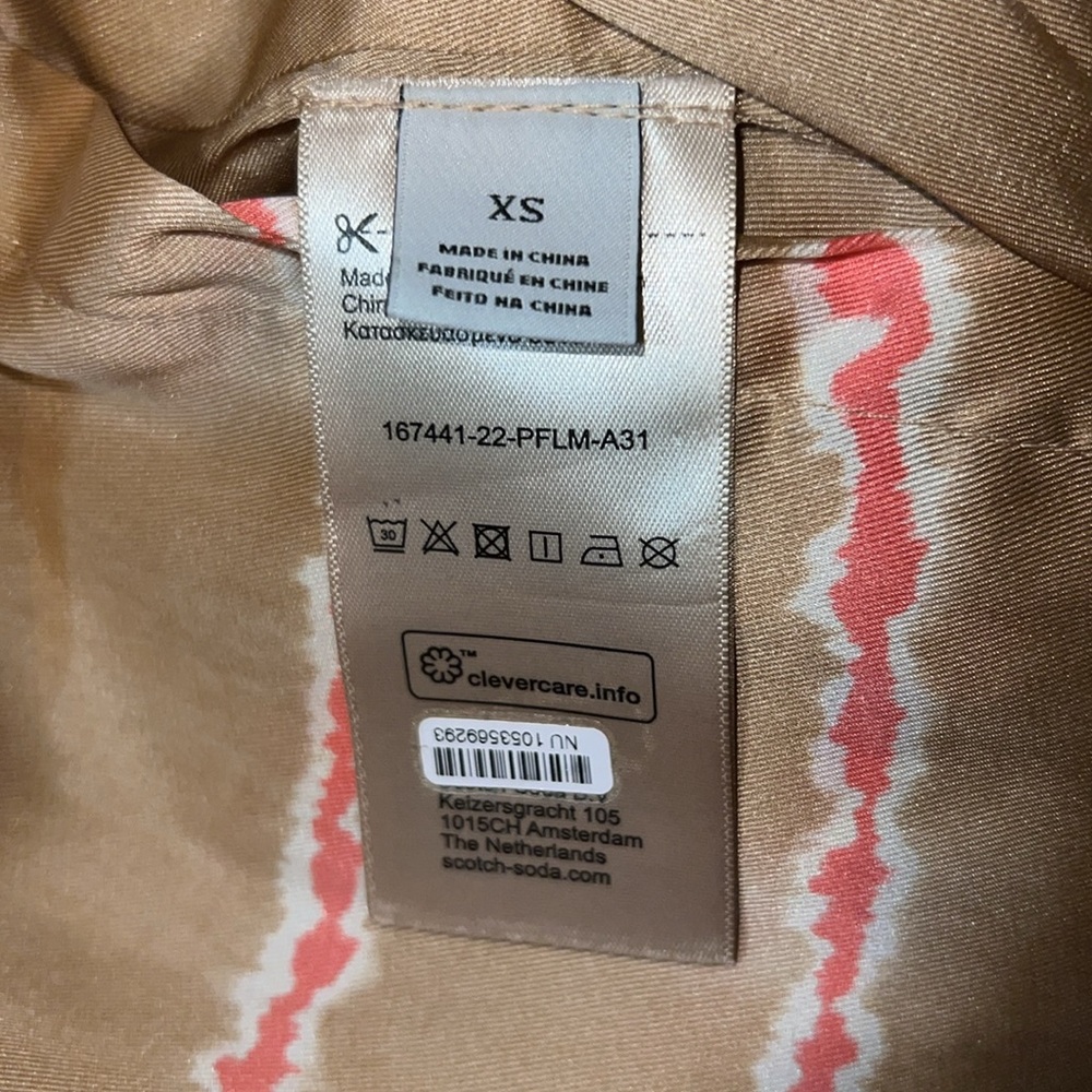 79- Scotch & Soda Printed reversible padded bomber jacket XS - Picture 11 of 12